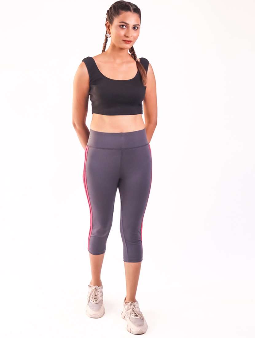 women steel grey tapered capri - 20518003 -  Standard Image - 4