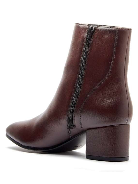 women solid brown zipper closure ankle height boots - 20519370 -  Standard Image - 1