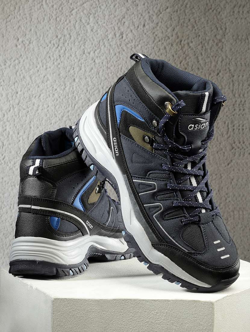 men color block multi colored lace up sport shoe