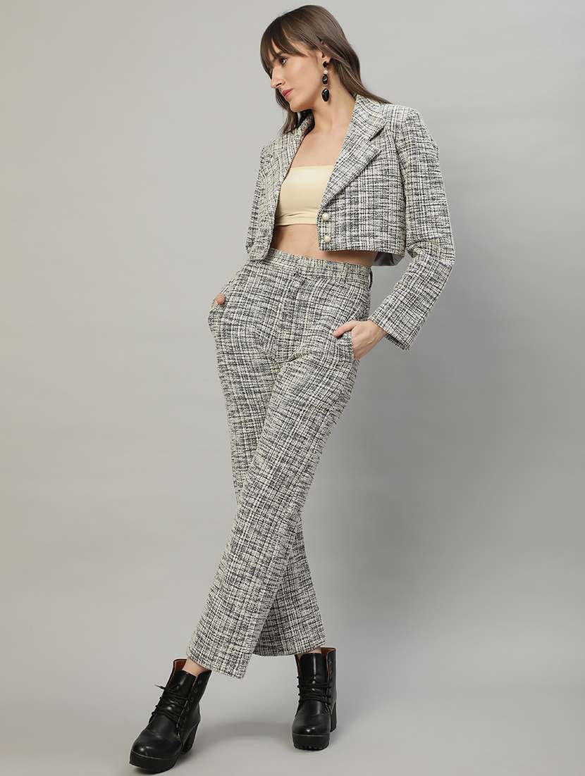 women self designed blazer and trousers co-ord set - 20519701 -  Standard Image - 1