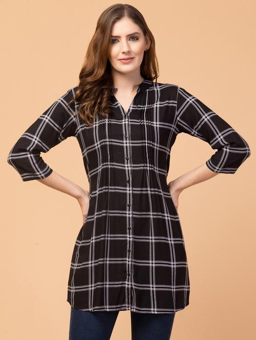 women checked tunic - 20519709 -  Standard Image - 0