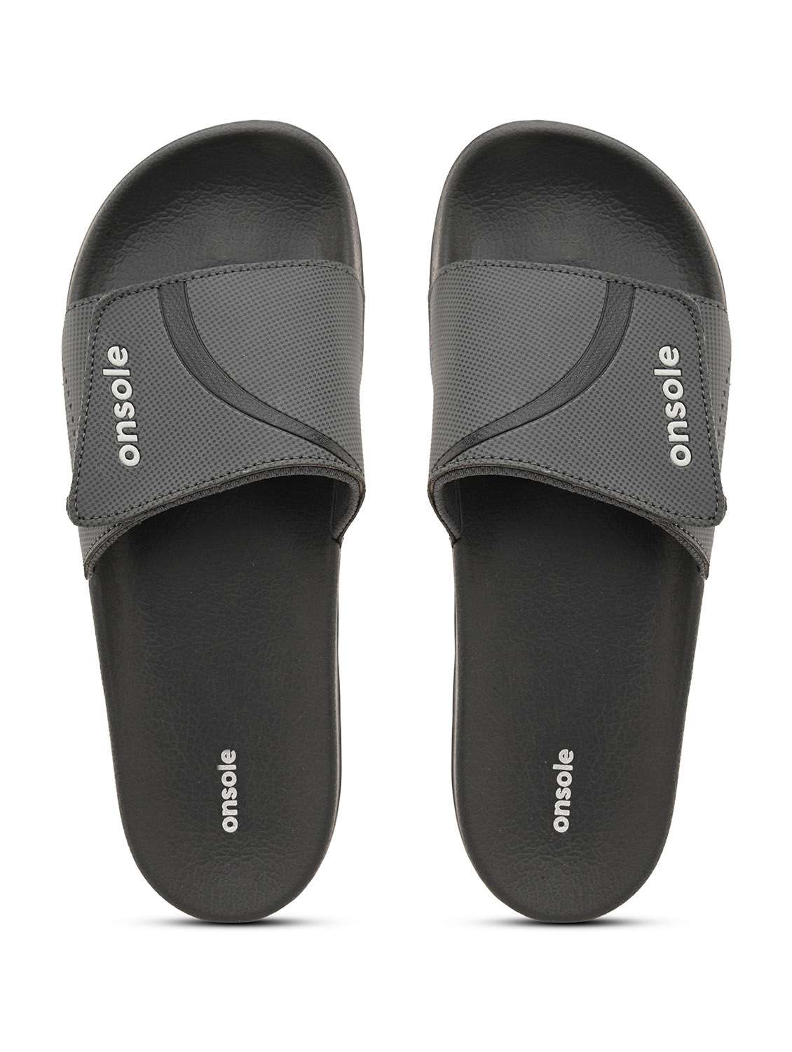 men textured grey slip on flip flop - 20519845 - Zoom Image - 0