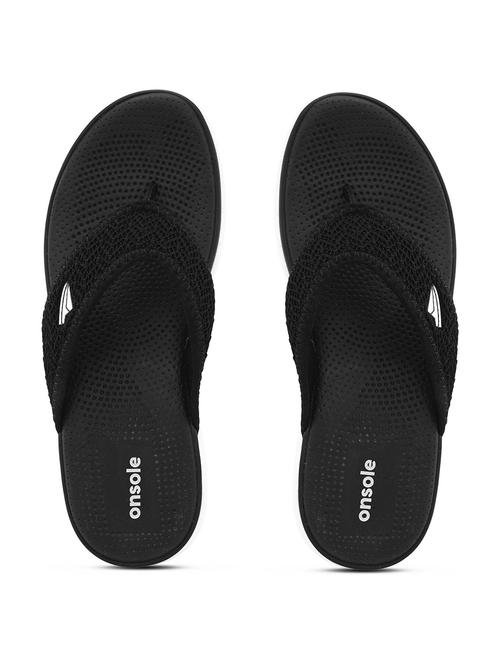 black slip on flip flop - 20519856 -  Standard Image - 0