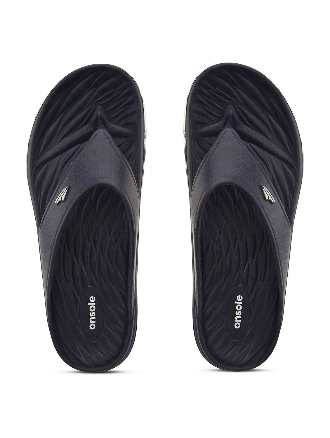 men solid navy blue slip on slipper - 20519871 -  Zoom Image - 0