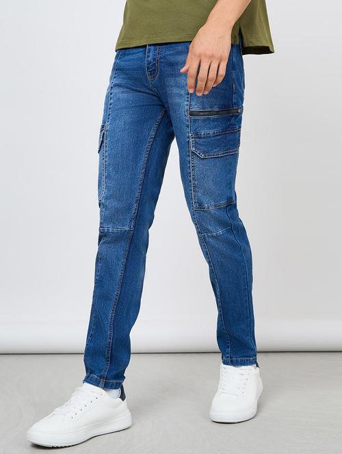 mens slim fit plain jeans - 20519937 - Standard Image - 0