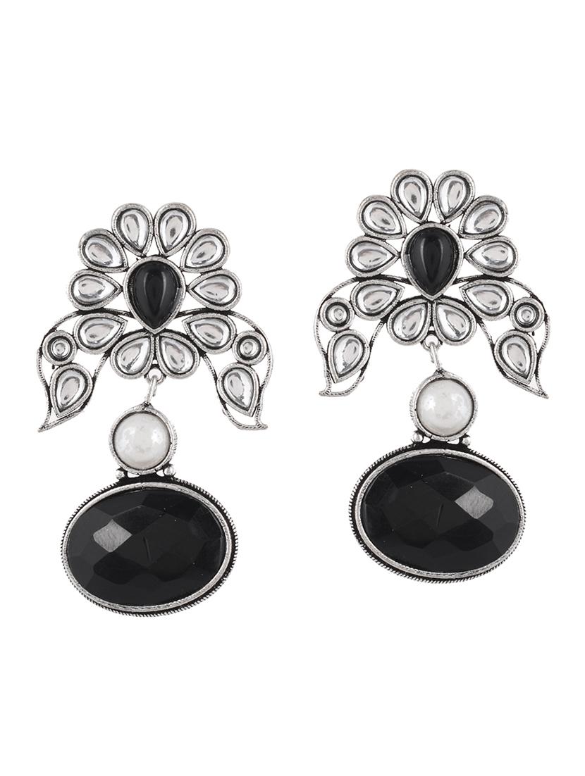 black brass drop earring - 20520277 -  Zoom Image - 0