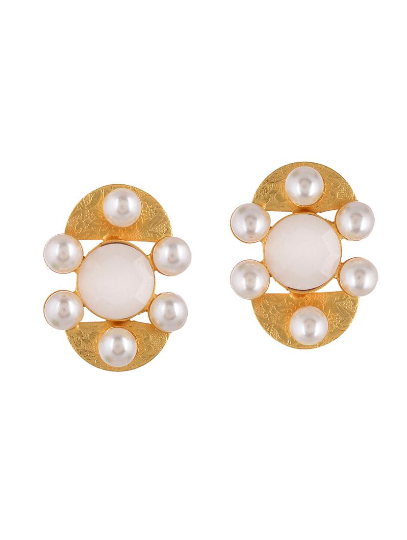 gold brass drop earring - 20520281 -  Zoom Image - 0