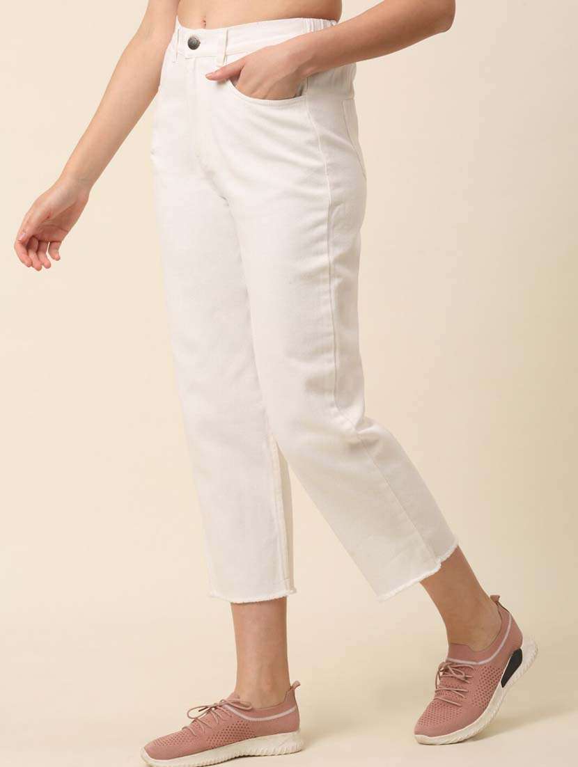 women's plain straight fit jeans - 20521493 -  Standard Image - 1