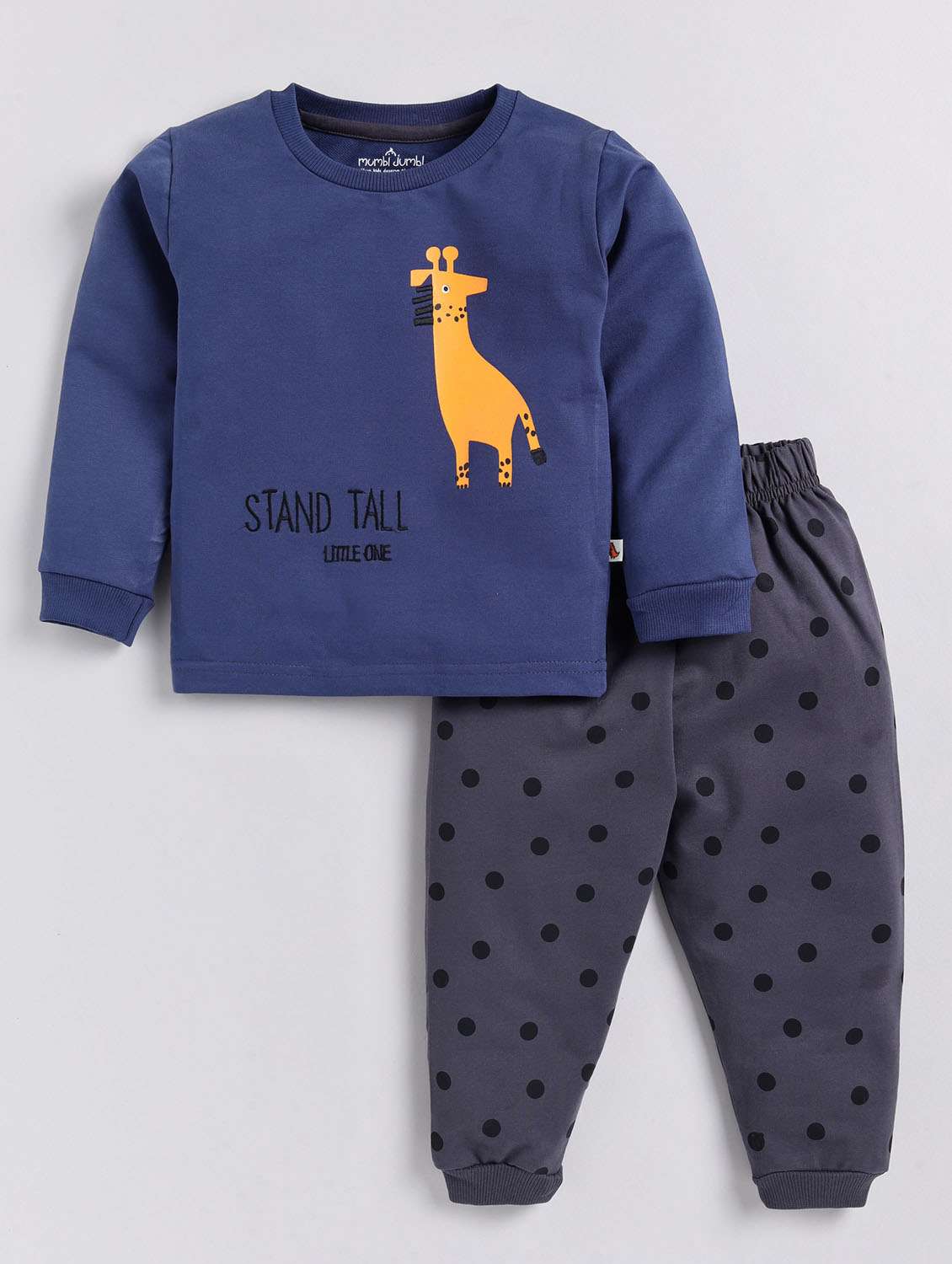 boys graphic & typographic printed top & pant set