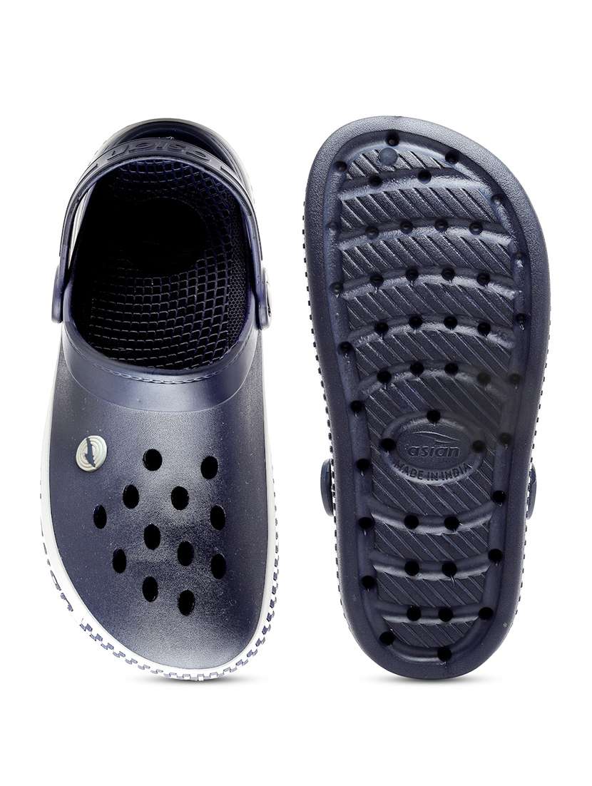 men navy blue back strap clog - 20522056 -  Standard Image - 4