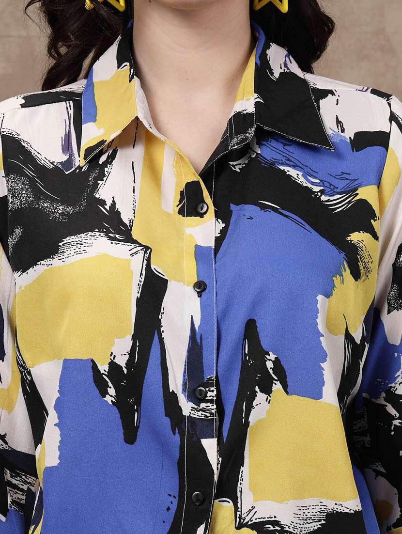 women multi color shirt collar co-ord sets - 20522078 -  Standard Image - 4