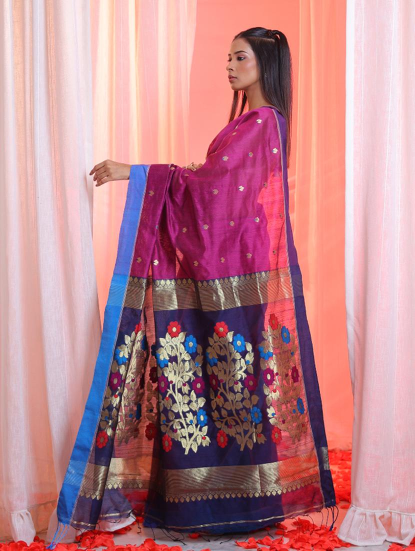 women's self design magenta colored saree - 20522127 - Standard Image - 1