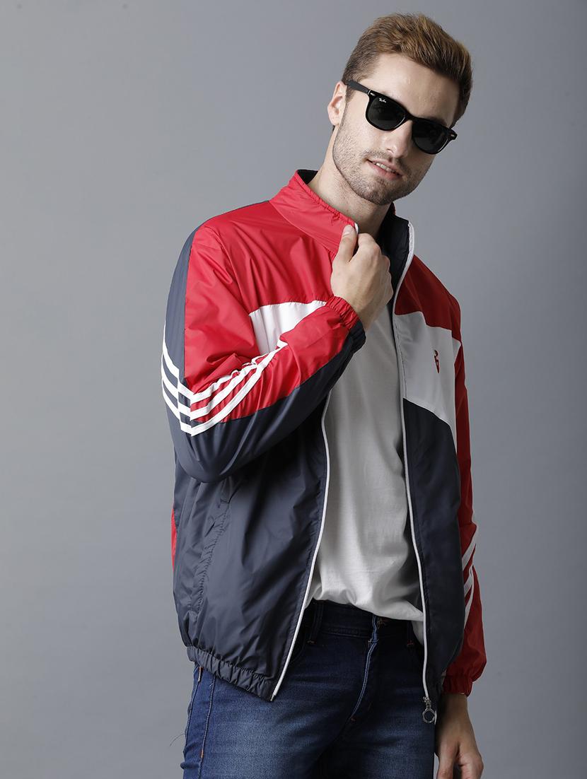 men color blocked causal jacket - 20522259 -  Standard Image - 1
