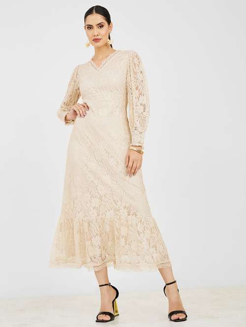 women self design tiered dress - 20533359 - Standard Image - 0
