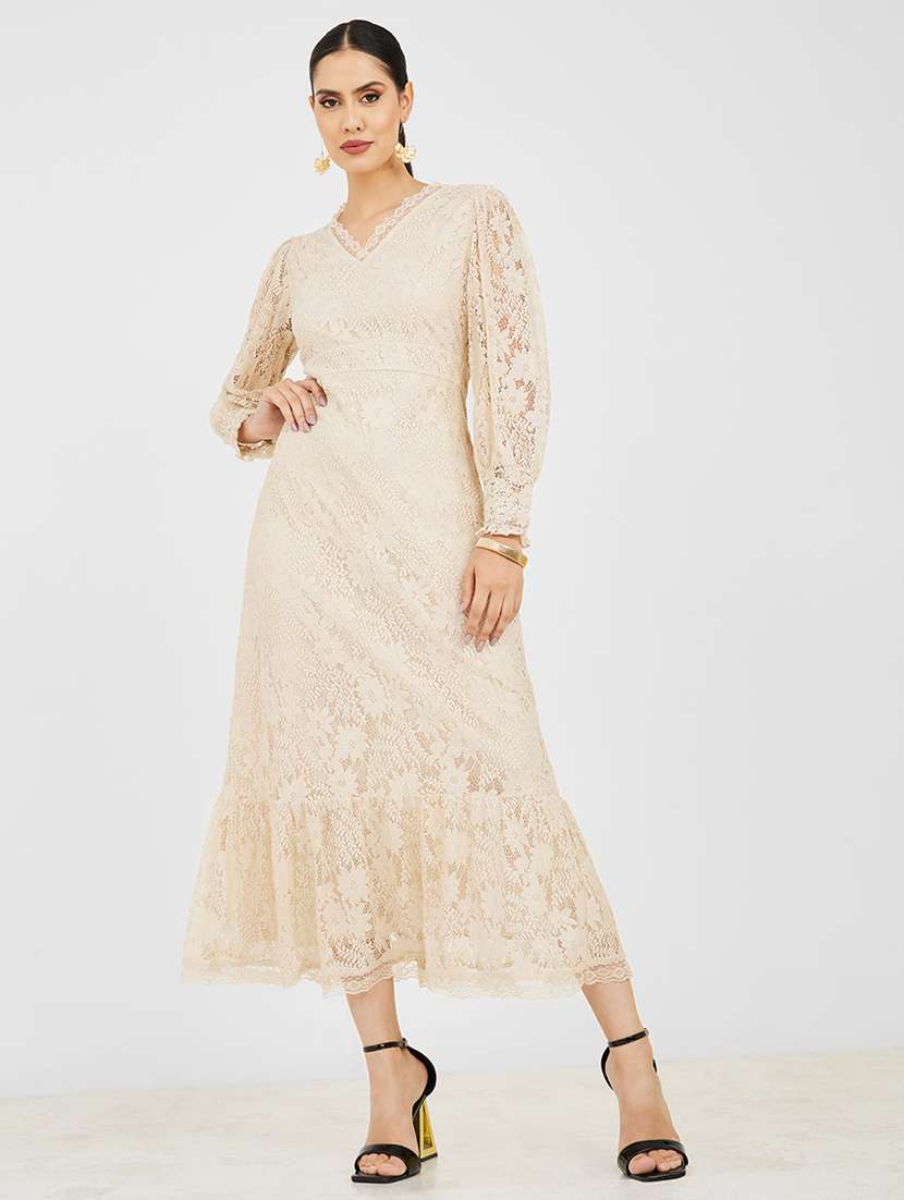 women self design tiered dress - 20533359 - Zoom Image - 0