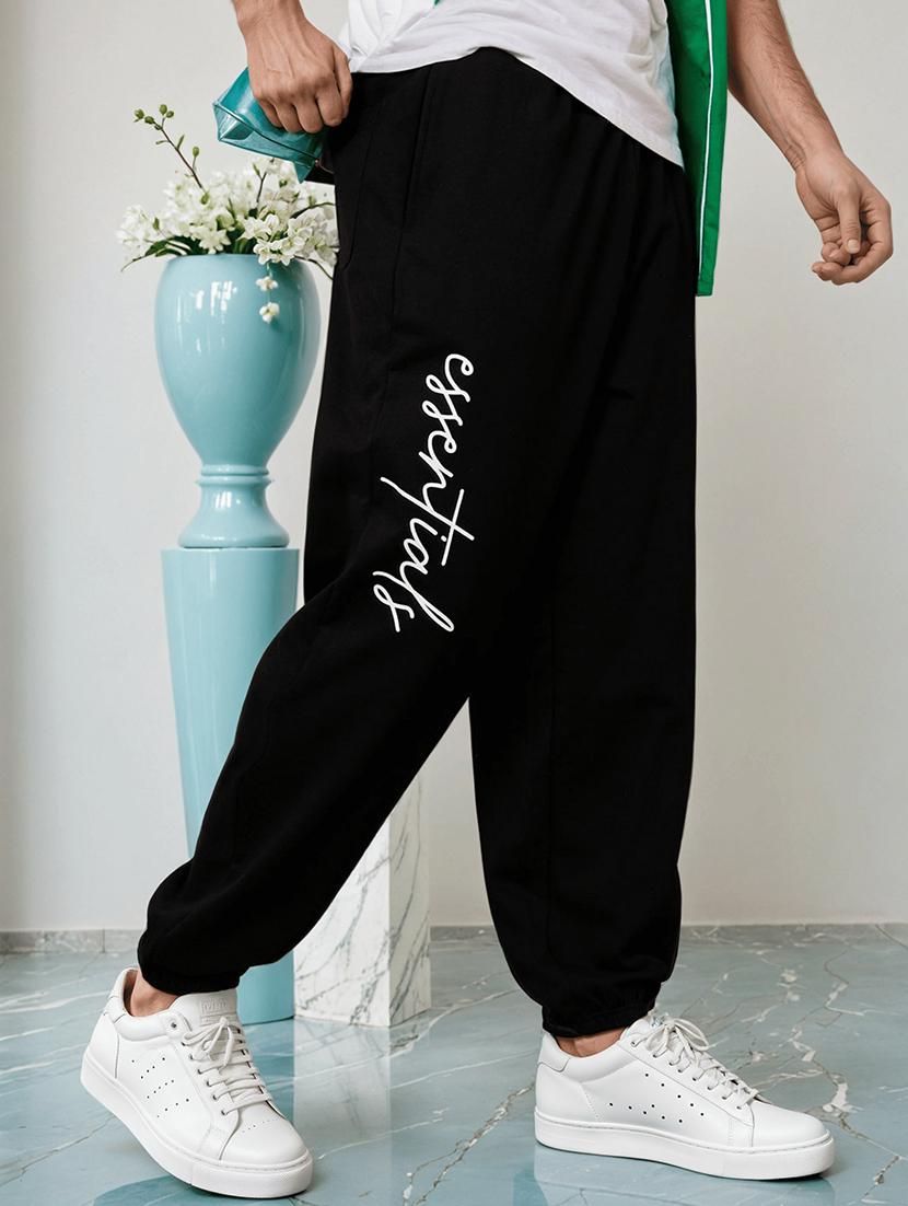 men mid rise placement print jogger - 20533450 - Standard Image - 1
