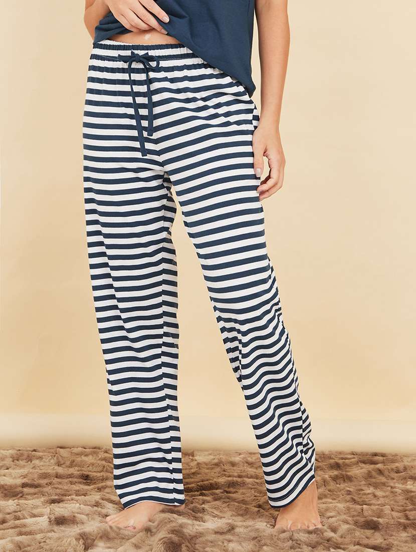 women striped nightwear pyjama set   - 20533524 -  Standard Image - 4
