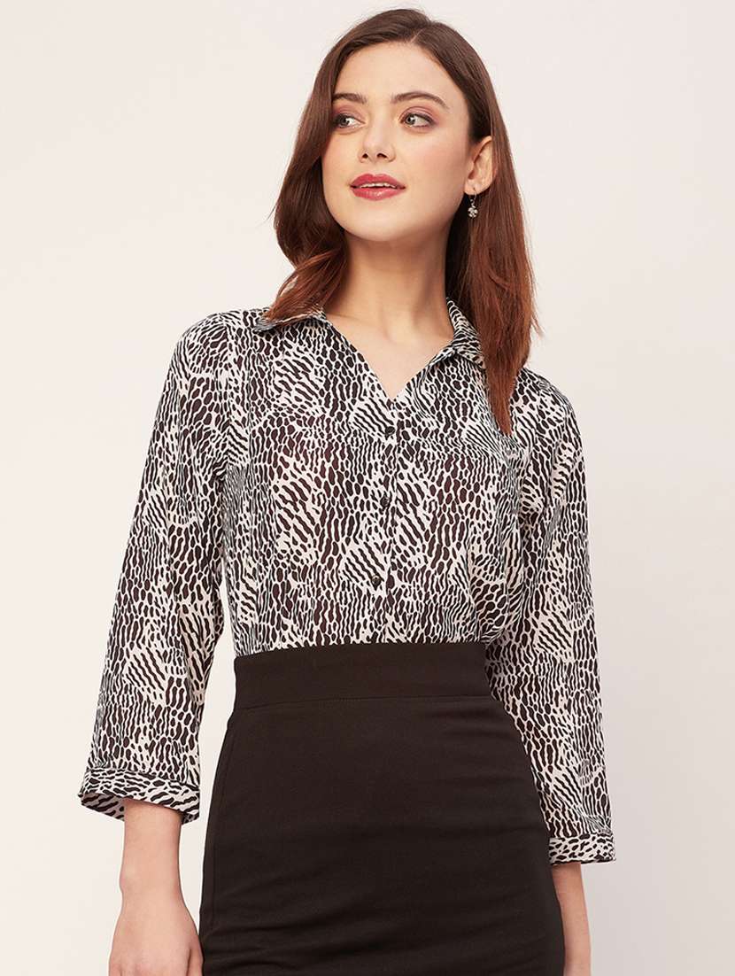 women printed top