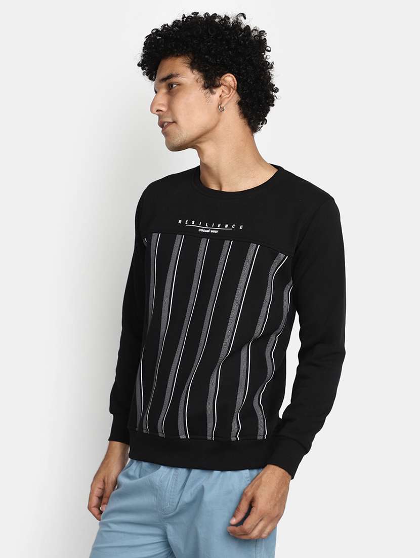 men front print round neck sweatshirt - 20534051 -  Standard Image - 1