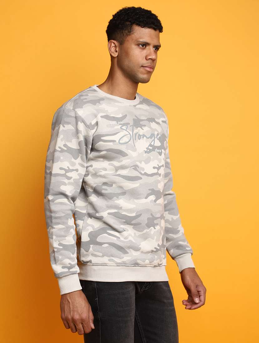 men camouflage long sleeve sweatshirt - 20534104 - Standard Image - 1