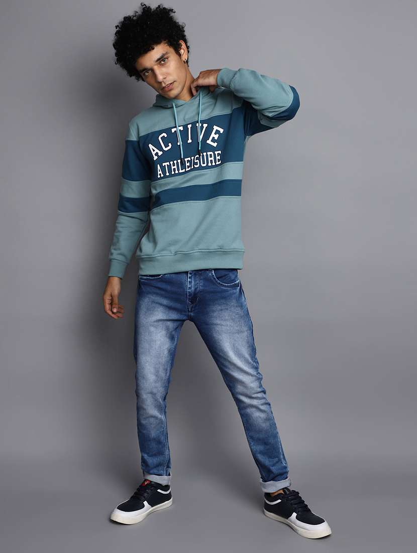 men color block cotton sweatshirt - 20534143 -  Standard Image - 4