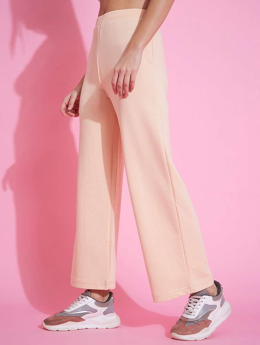 women peach cotton track pant - 20534328 -  Standard Image - 1