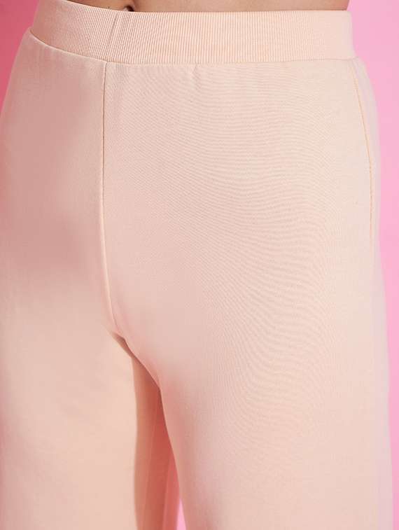 women peach cotton track pant - 20534328 - Standard Image - 4