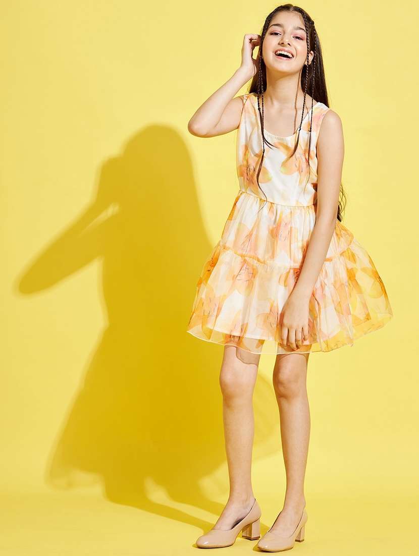 girls round neck sleeveless frock - 20534439 -  Standard Image - 4