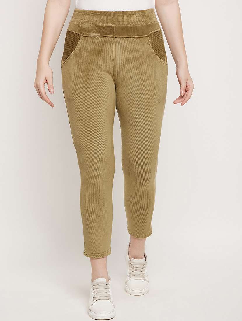 olive corduroy treggings trouser