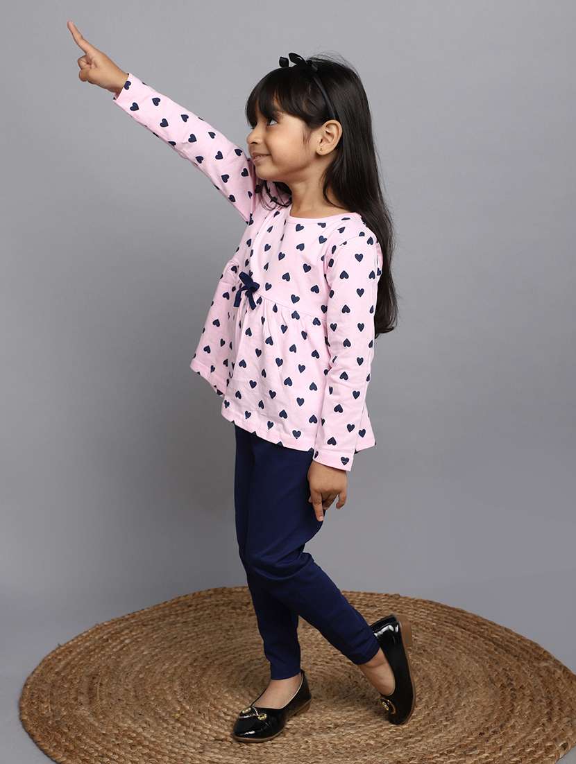 girls printed top & leggings set - 20534600 -  Standard Image - 1