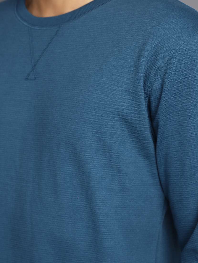 men teal blue cotton regular t-shirt - 20534808 -  Standard Image - 4