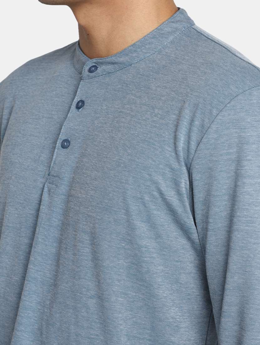 men blue cotton long sleeve t-shirt - 20534960 - Standard Image - 4