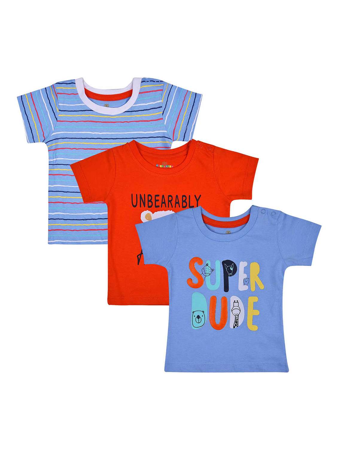 boys pack of 3 round neck t-shirts