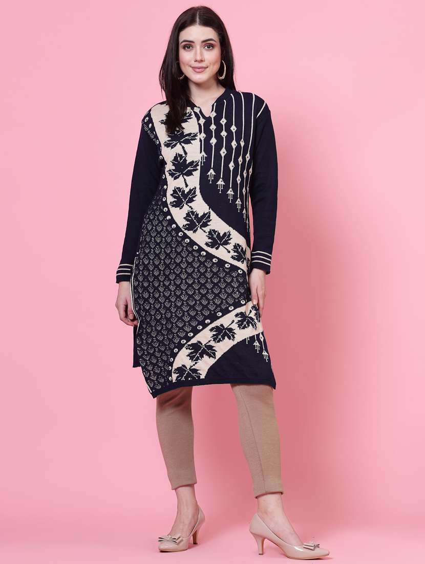 women beige woolen legging - 20535200 -  Standard Image - 4