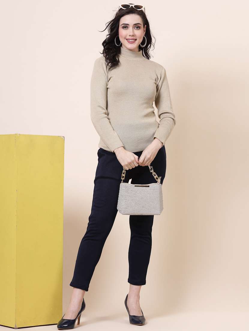 women navy blue wool flat front trouser - 20535210 -  Standard Image - 4