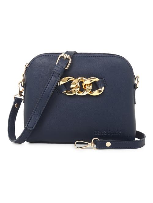 blue leatherette (pu) sling bag - 20535280 -  Standard Image - 0