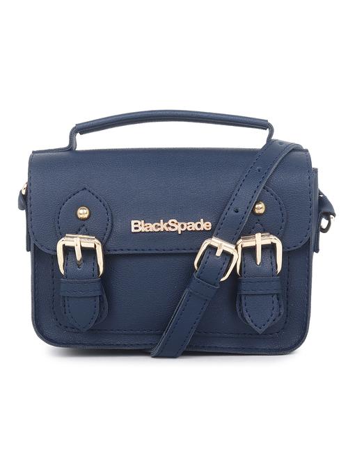 blue leatherette (pu) sling bag - 20535285 - Standard Image - 0