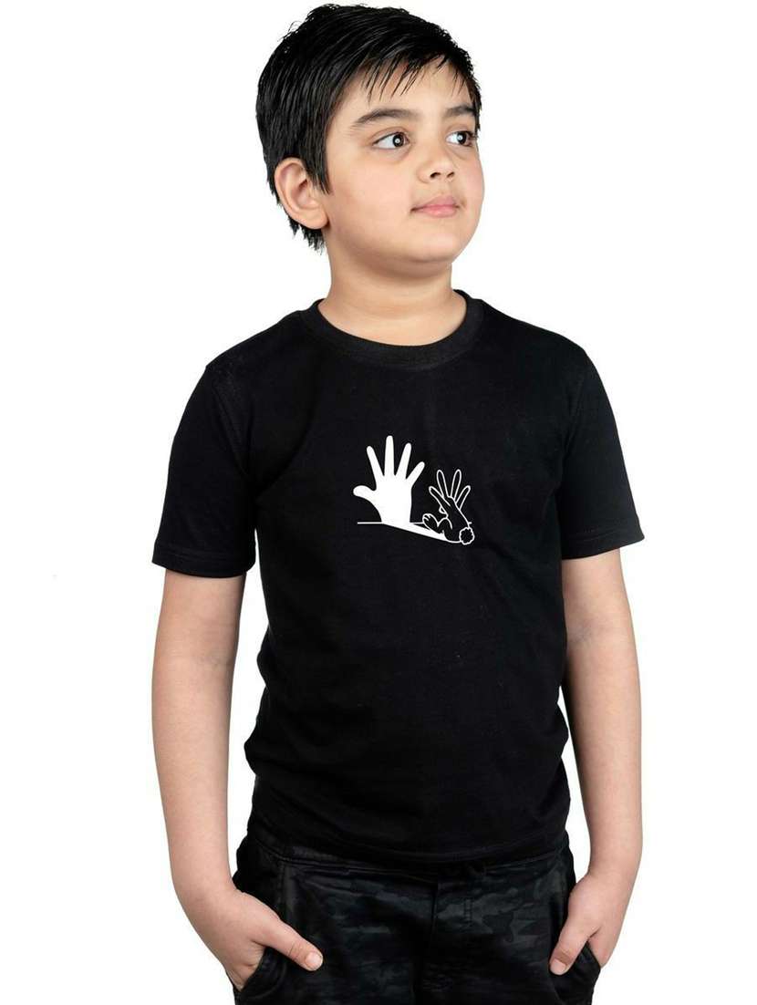 boys round neck graphic printed t-shirt