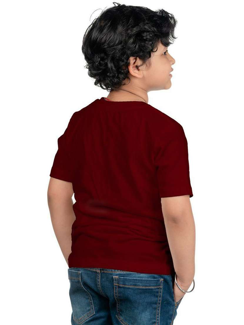 boys round neck typographic printed t-shirt - 20535344 -  Standard Image - 1