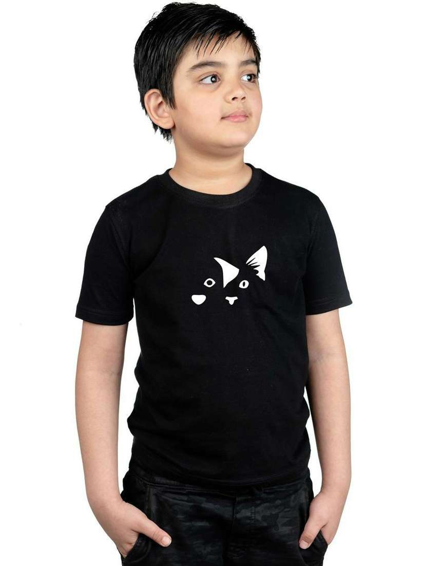 boys round neck graphic printed t-shirt