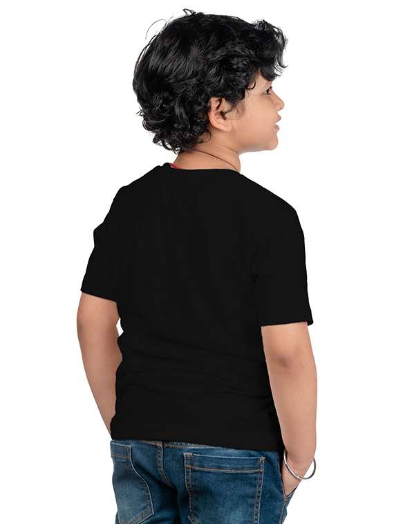 boys round neck typographic printed t-shirt - 20535444 -  Standard Image - 1