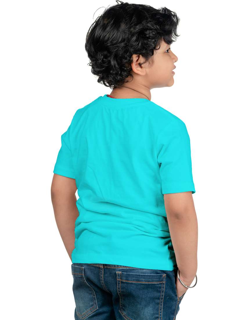 boys round neck typographic printed t-shirt - 20535445 -  Standard Image - 1