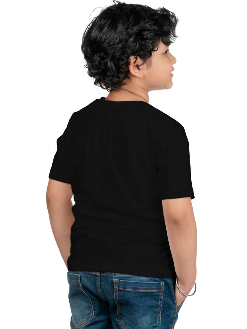 boys round neck typographic printed t-shirt - 20535453 -  Standard Image - 1