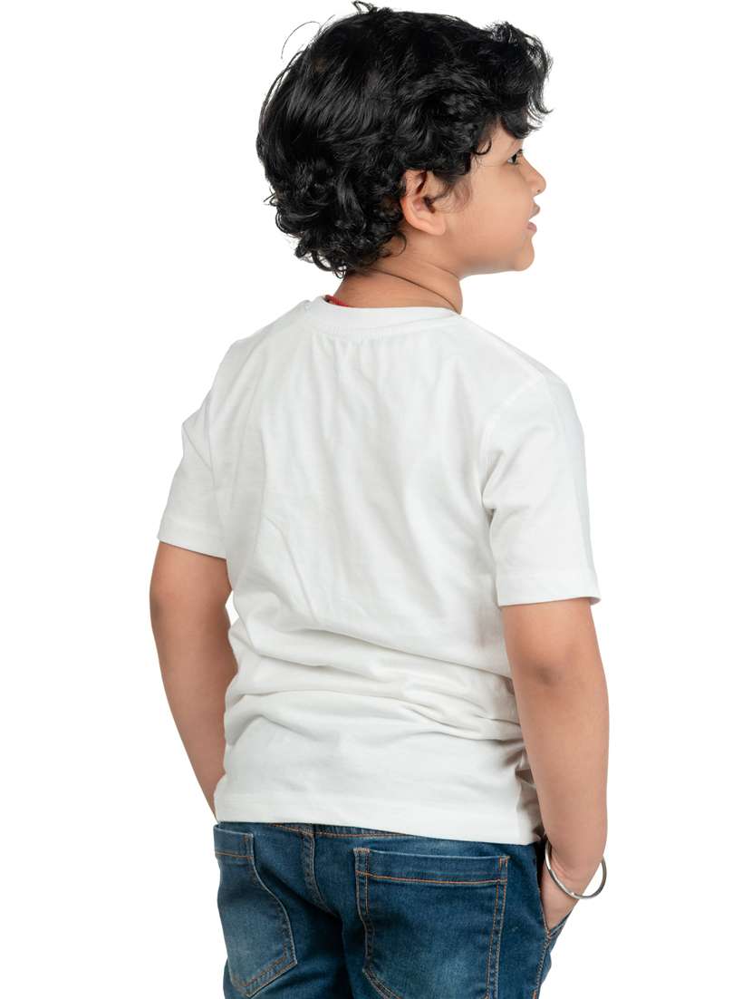 boys round neck chest printed t-shirt - 20535482 -  Standard Image - 1
