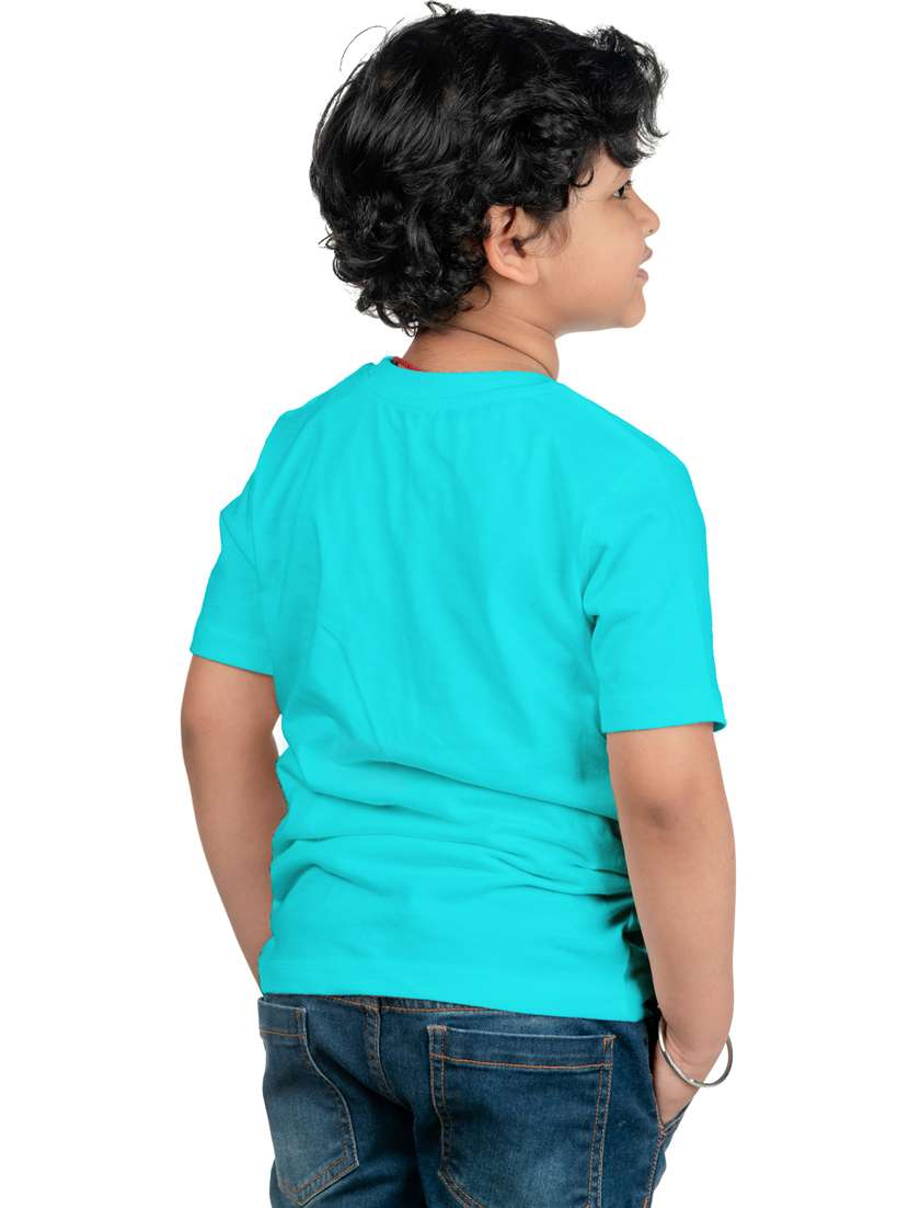 boys round neck typographic printed t-shirt - 20535661 -  Standard Image - 1