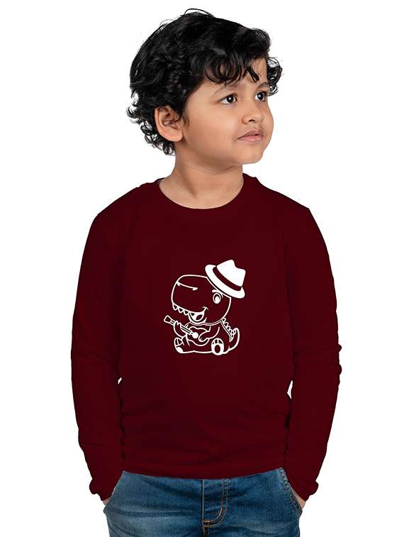boys round neck graphic printed t-shirt