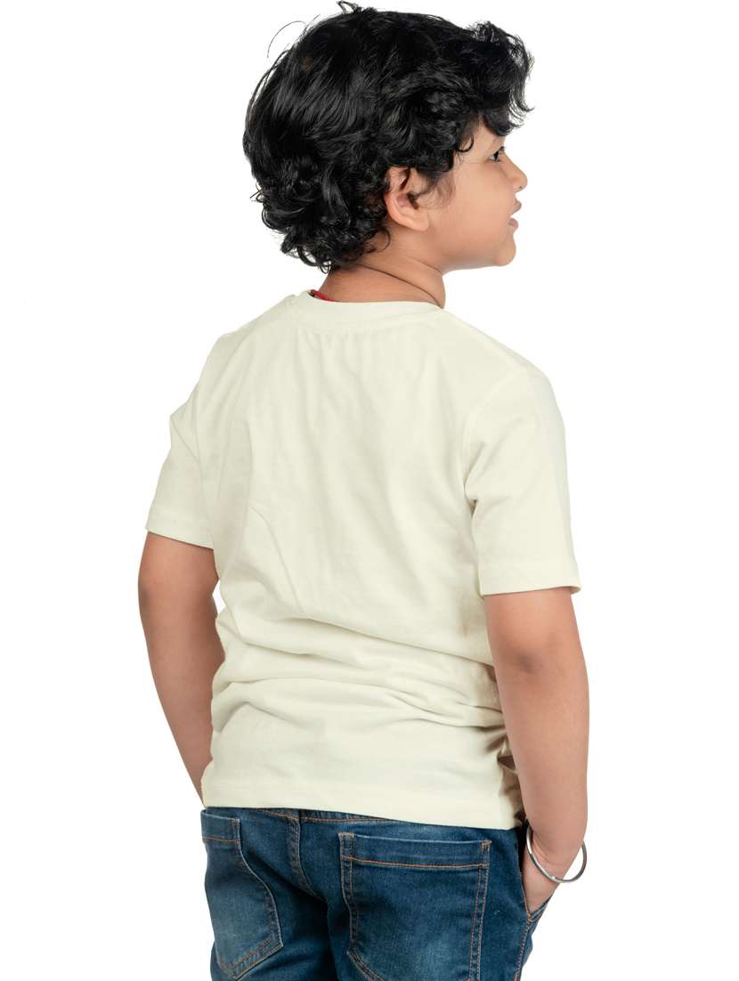 boys round neck typographic printed t-shirt - 20535701 -  Standard Image - 1