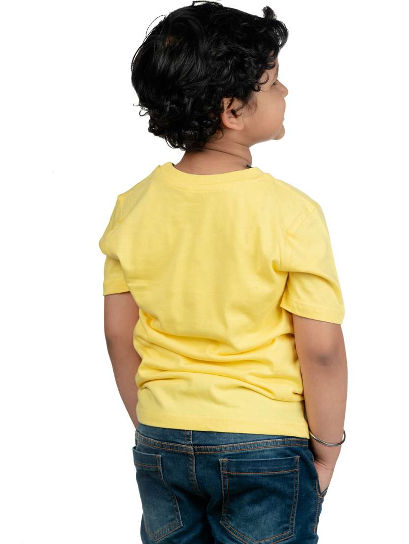 boys round neck typographic printed t-shirt - 20535704 -  Standard Image - 1