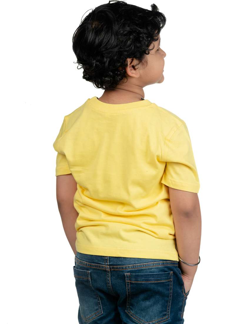 boys round neck typographic printed t-shirt - 20535730 -  Standard Image - 1
