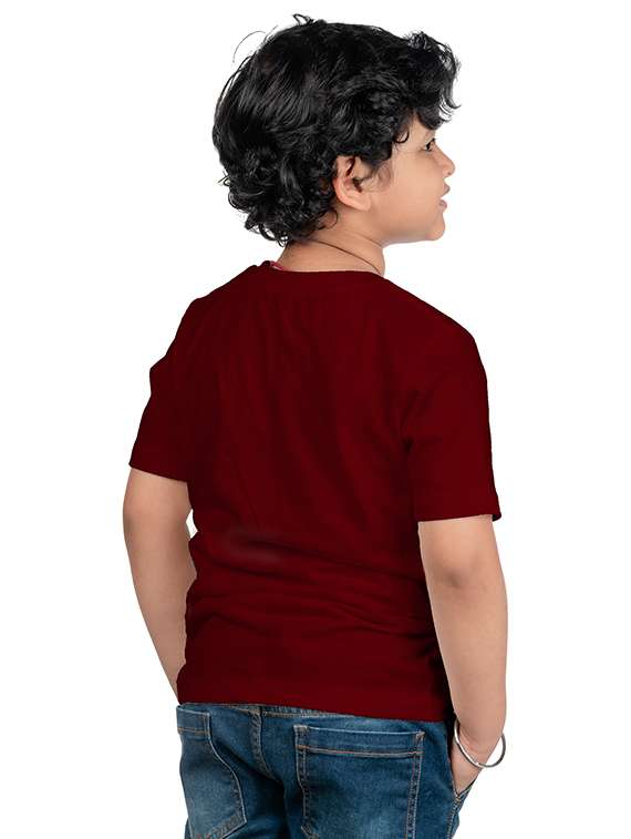 maroon cotton blend t-shirt - 20535806 -  Standard Image - 1